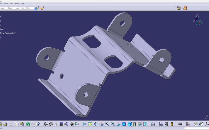 catia_钣金件支架建模练习02